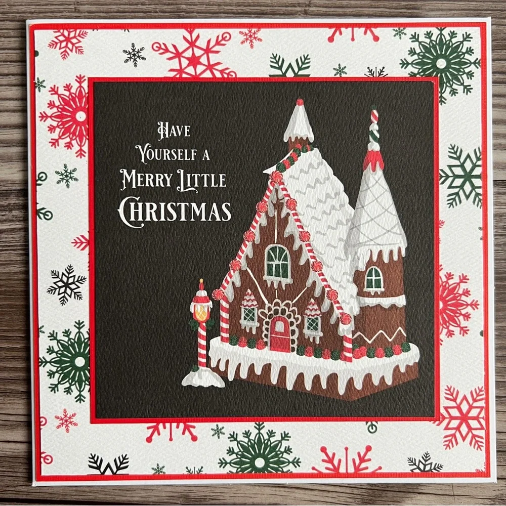 Handmade Christmas Holiday Greeting Cards Set of 12 5.5”x5.5” With Envelopes